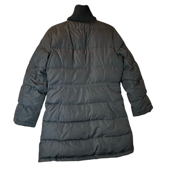 Ann Taylor Loft Down Filled Parka Long Coat Black Puffer Winter Jacket M Medium - Picture 2 of 10